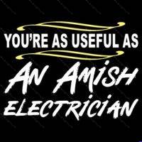 You're As Useful As An Amish Electrician Direct to Film (DTF) Heat Transfer S-1599