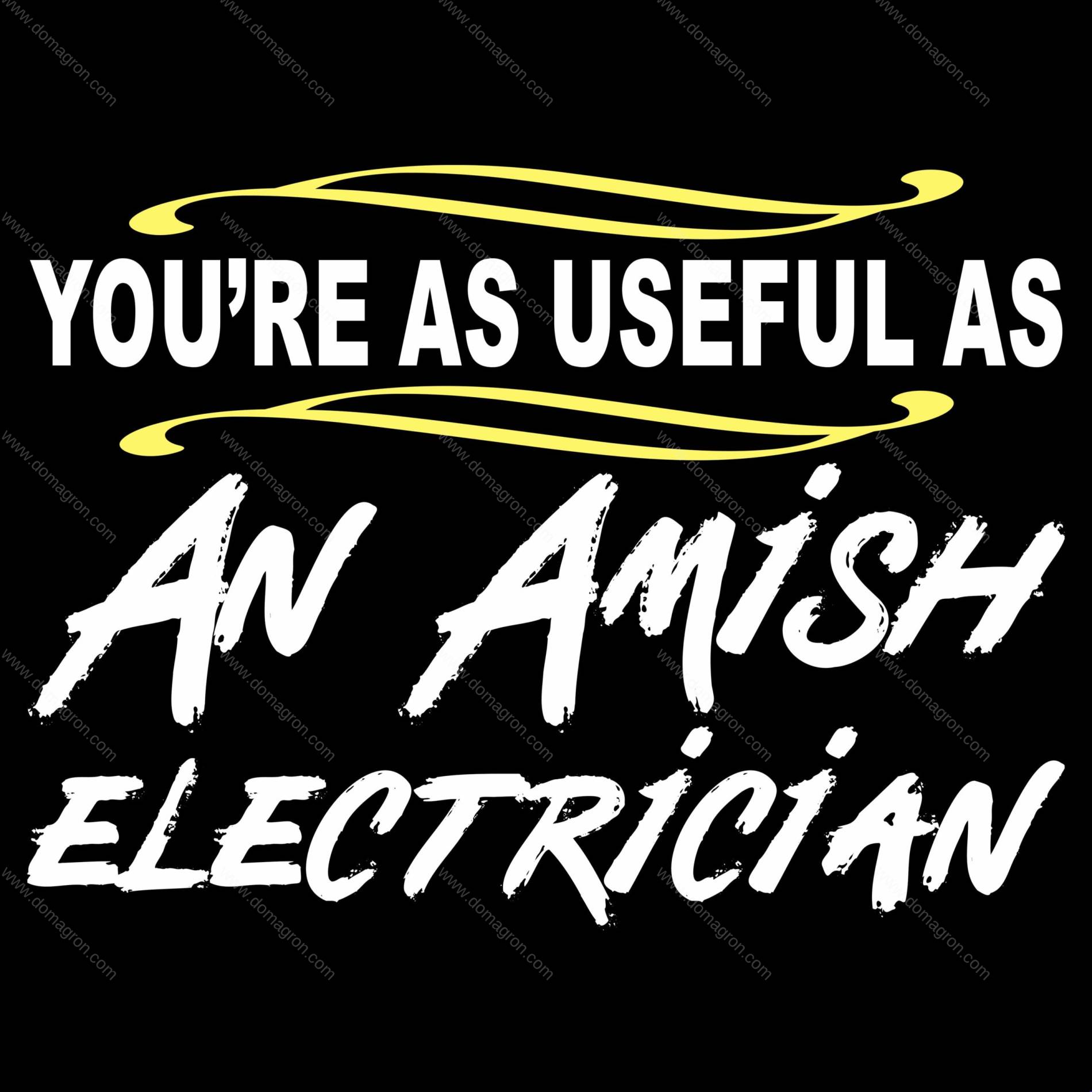 You're As Useful As An Amish Electrician Direct to Film (DTF) Heat Transfer S-1599