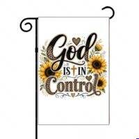 God Is In Control Garden Flag I-1620