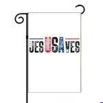 Jesus Saves USA Inspirational Patriotic Garden Flag I-1613