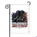 Red White Patriotic Boots Garden Flag U-1597