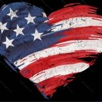 Heart Flag Metal Photo U-1611