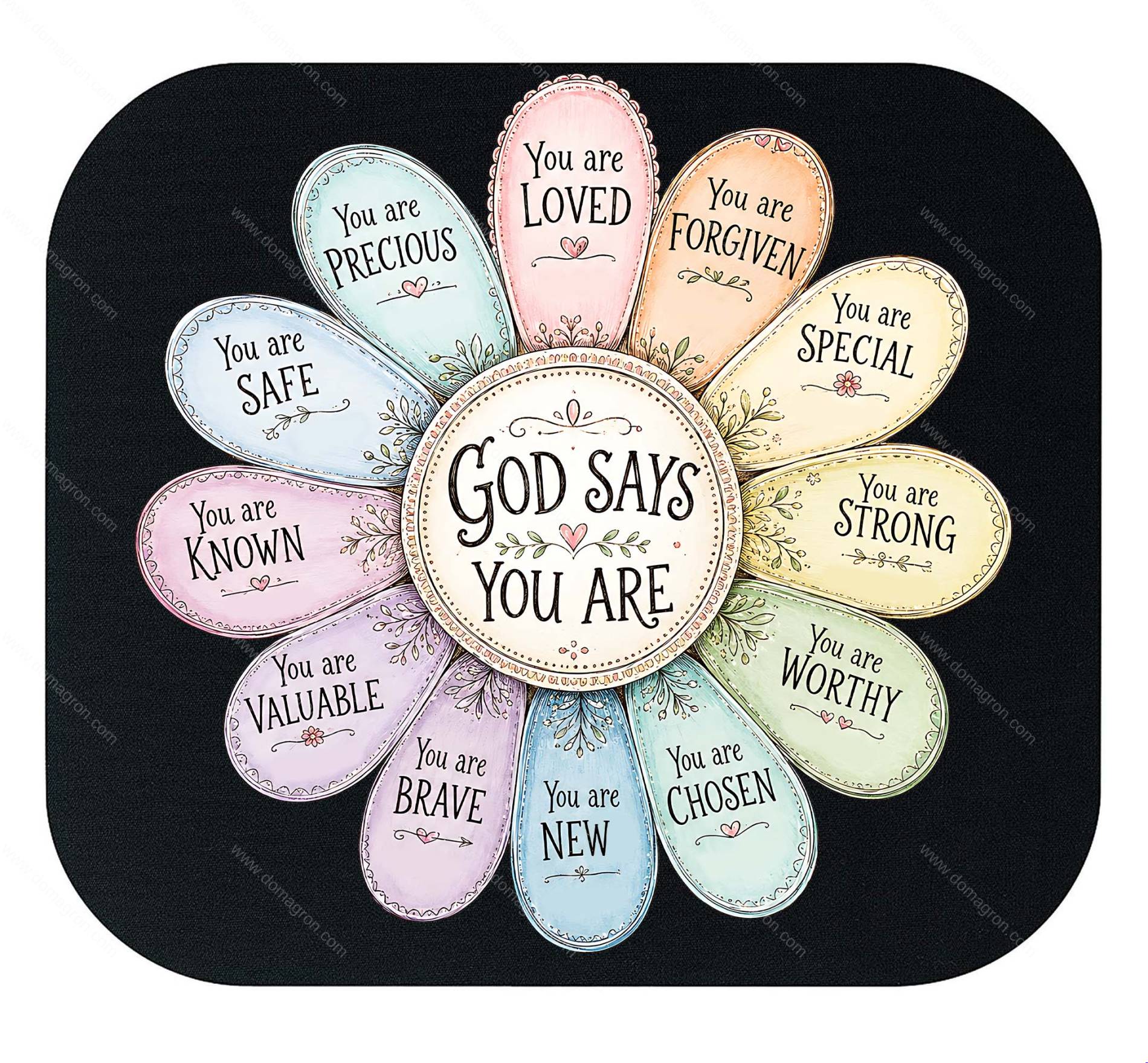 God Says Mouse Pad I-1606