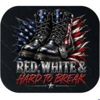 Red White Patriotic Boots Mouse Pad U-1597