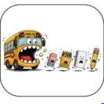 School Eating Bus Mouse Pad F-1619