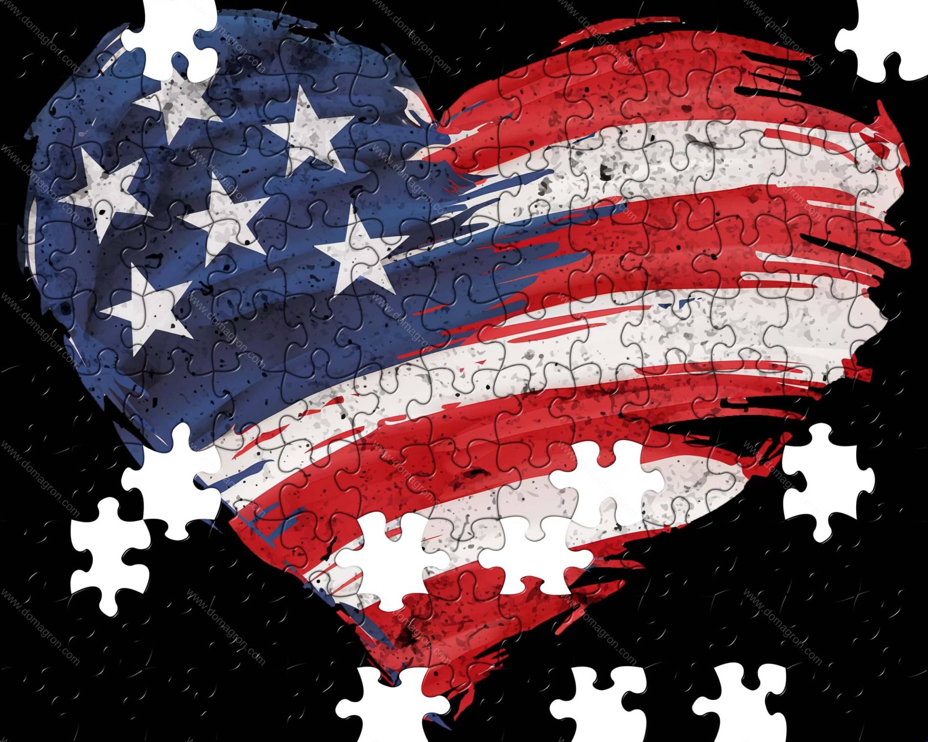 Heart Flag Jigsaw Puzzle U-1611