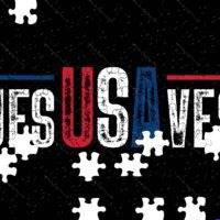Jesus Saves USA Inspirational Patriotic Jigsaw Puzzle I-1613