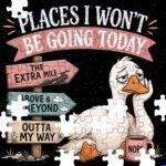 Places I Won't Be Going Today Jigsaw Puzzle S-1604