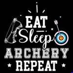 Eat Sleep Archery Repeat Direct to Film (DTF) Heat Transfer F-1629