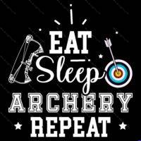 Eat Sleep Archery Repeat Direct to Film (DTF) Heat Transfer F-1629