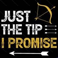 Just The Tip I Promise Snarky Archery Direct to Film (DTF) Heat Transfer S-1626
