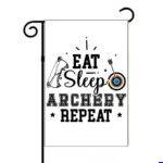 Eat Sleep Archery Repeat Garden Flag F-1629