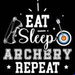 Eat Sleep Archery Repeat Metal Photo F-1629