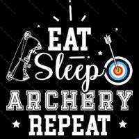Eat Sleep Archery Repeat Metal Photo F-1629