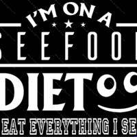 I'm On A Seefood Diet Metal Photo F-1625