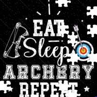 Eat Sleep Archery Repeat Jigsaw Puzzle F-1629
