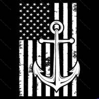 US Navy Anchor Flag Direct to Film (DTF) Heat Transfer M-1638