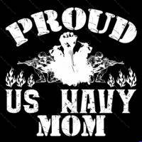 Proud US Navy Mom Direct to Film (DTF) Heat Transfer M-1639