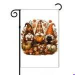 A Gnome Fall Garden Flag H-1642
