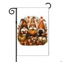 A Gnome Fall Garden Flag H-1642