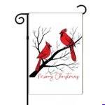 A Cardinal Merry Christmas Garden Flag H-1643