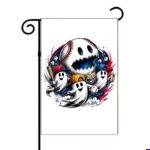 Halloween Baseball Ghost Garden Flag H-1650