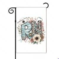 Registered Nurse Flower And Stethoscope Garden Flag F-1637