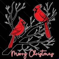 A Cardinal Merry Christmas Metal Photo H-1643