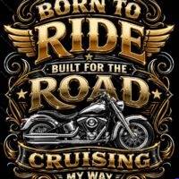 Born To Ride Metal Photo F-1656