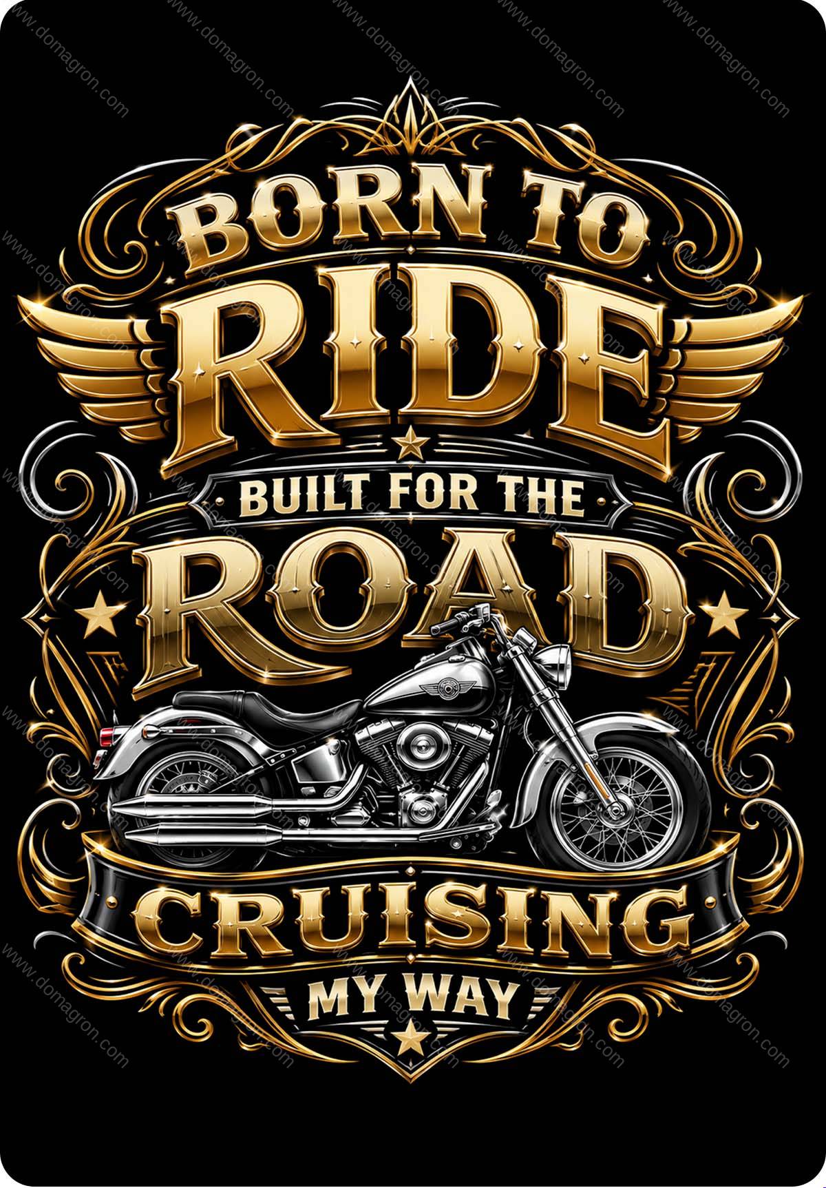 Born To Ride Metal Photo F-1656