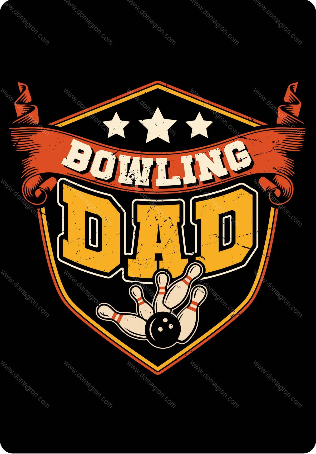 Bowling Dad Metal Photo S-1648