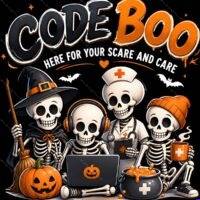 Code Boo Nurse's Halloween Metal Photo H-1634
