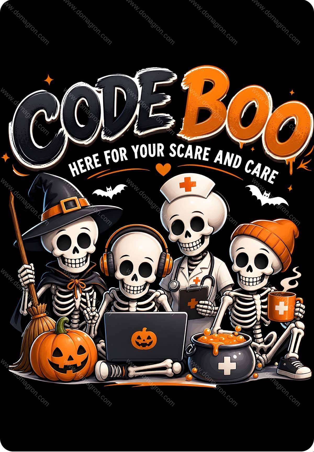 Code Boo Nurse's Halloween Metal Photo H-1634