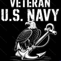 US Navy Veteran Metal Photo V-1640