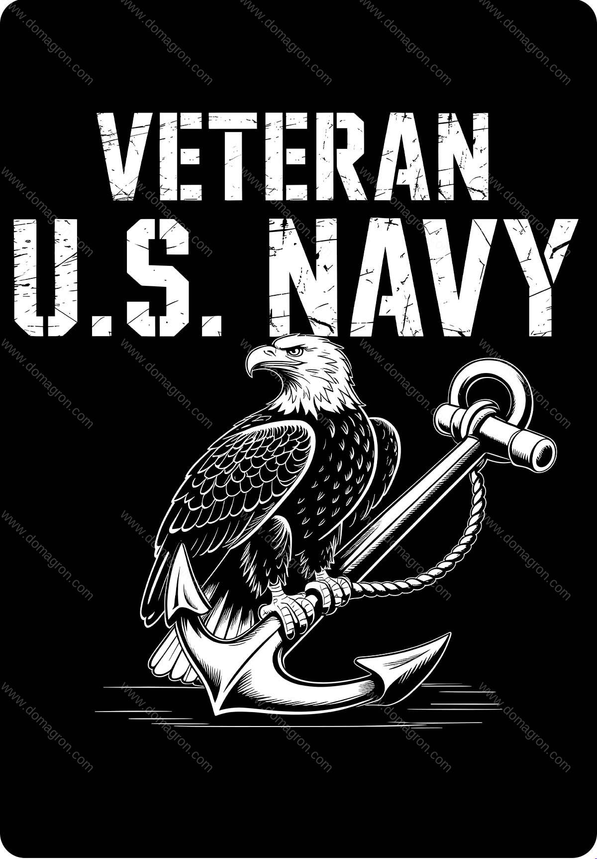 US Navy Veteran Metal Photo V-1640