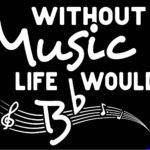 Without Music Life Would Be Flat Metal Photo F-1630
