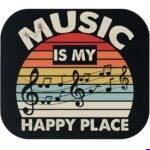 Music Is My Happy Place Mouse Pad F-1655