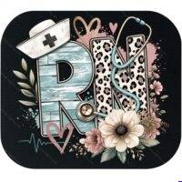 Registered Nurse Flower And Stethoscope Mouse Pad F-1637