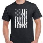 US Navy Anchor Flag Shirt M-1638