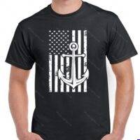 US Navy Anchor Flag Shirt M-1638