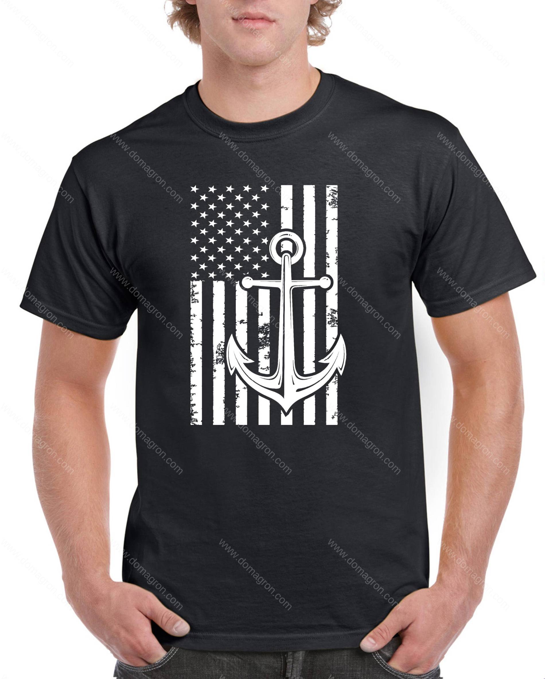 US Navy Anchor Flag Shirt M-1638
