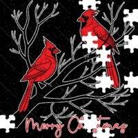 A Cardinal Merry Christmas Jigsaw Puzzle H-1643