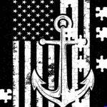 US Navy Anchor Flag Jigsaw Puzzle M-1638