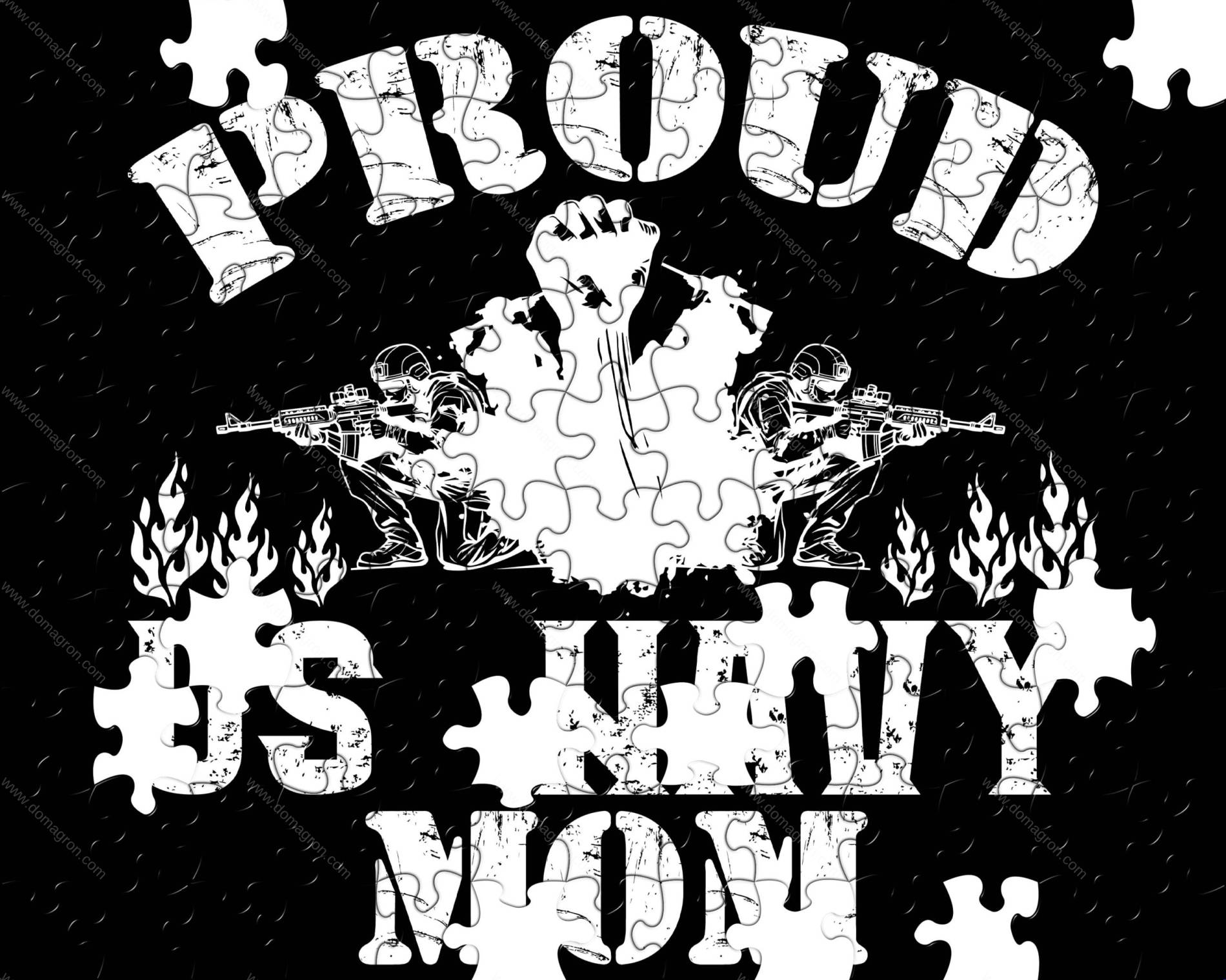 Proud US Navy Mom Jigsaw Puzzle M-1639