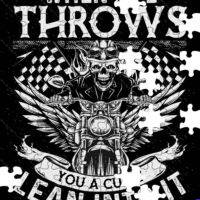 When Life Throws You A Curve Lean Into It Biker Jigsaw Puzzle O-1662