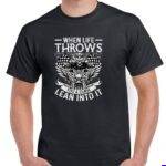 When Life Throws You A Curve Lean Into It Biker Shirt O-1662
