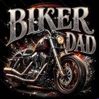 Biker Dad Direct to Film (DTF) Heat Transfer F-1668