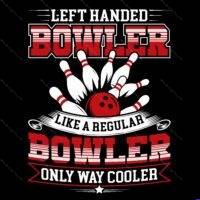 Left Handed Bowler Direct to Film (DTF) Heat Transfer F-1676