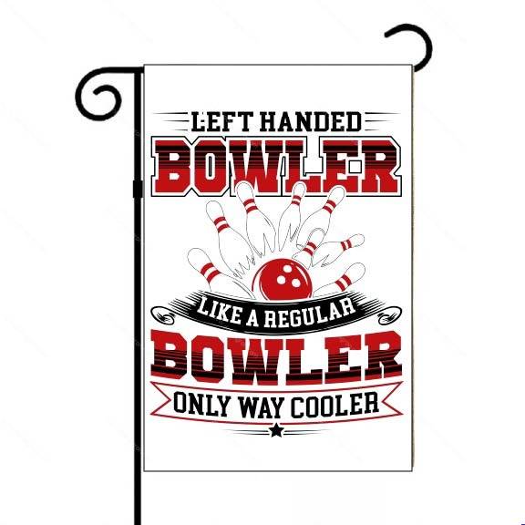 Left Handed Bowler Garden Flag F-1676