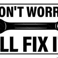 Don't Worry I'll Fix It Mechanic License Plate F-1666